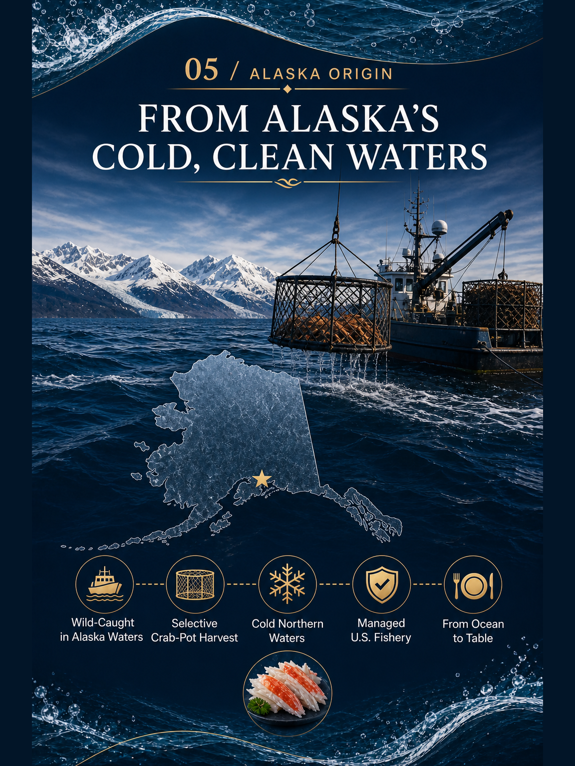 🦀 Derissa Wild Alaskan King Crab Meat – High Protein, Sweet & Naturally Tender 💪❄️
