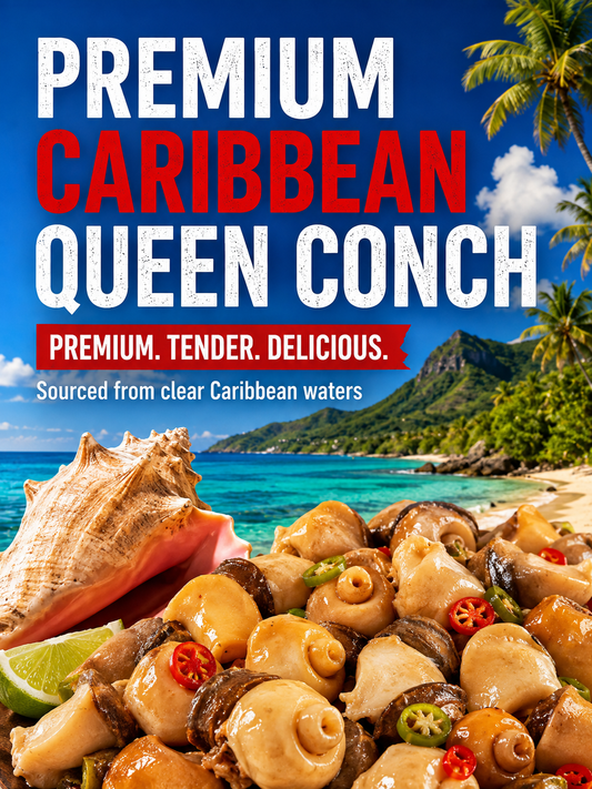 🐚 Premium Caribbean Queen Conch - 🏆💎 Ready to Eat Premium Seafood Snack