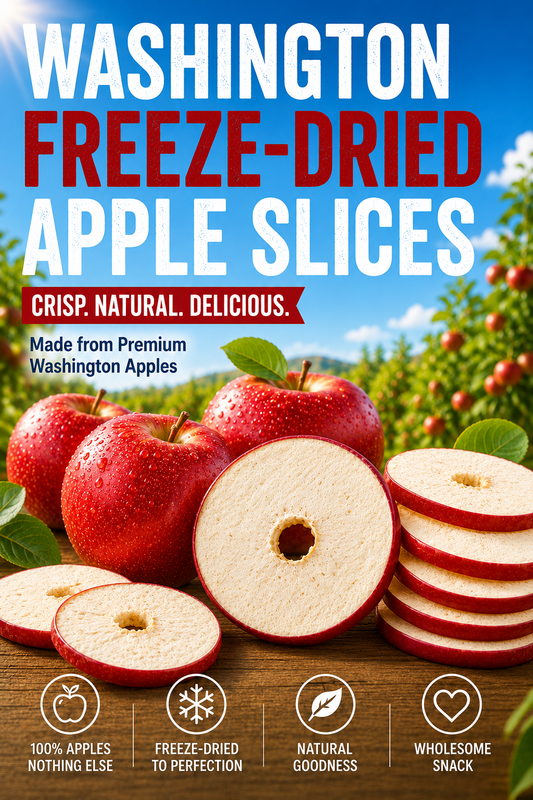 🍎 Australian Freeze-Dried Apple Slices - 🏆💎 Ready to Eat Crispy High-Fiber Fruit Snack