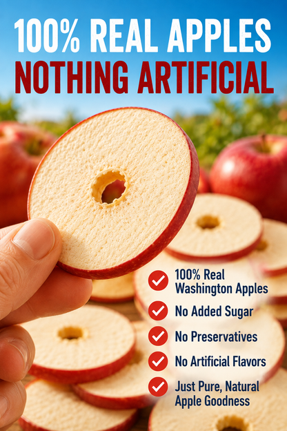 🍎 Australian Freeze-Dried Apple Slices - 🏆💎 Ready to Eat Crispy High-Fiber Fruit Snack