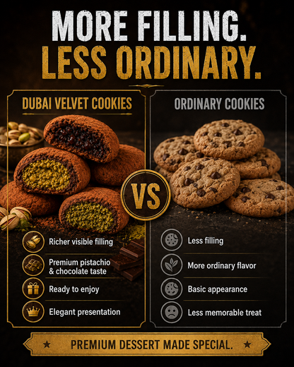 🍪 **Dubai Velvet Cookies - 🏆💎 Premium Pistachio Dark Chocolate & Uji Matcha Cookies**