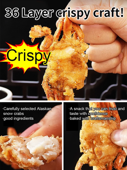 Crispy crab texture close-up