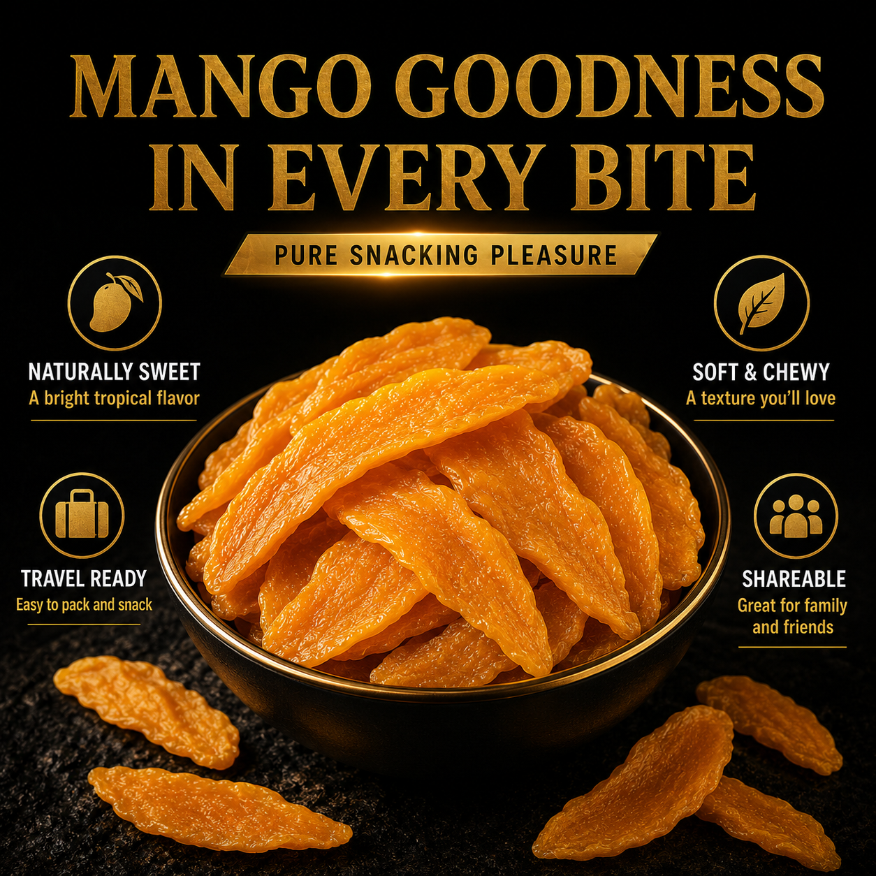 🥭 Sweet & Chewy Dried Mango – Weight Management, Digestive Health & Energy Support