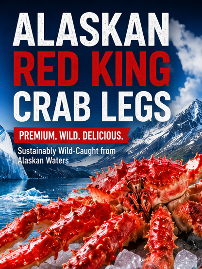 🦀 Alaskan Red King Crab Legs  - 🏆💎 Ready to Eat High-Protein Seafood Snack