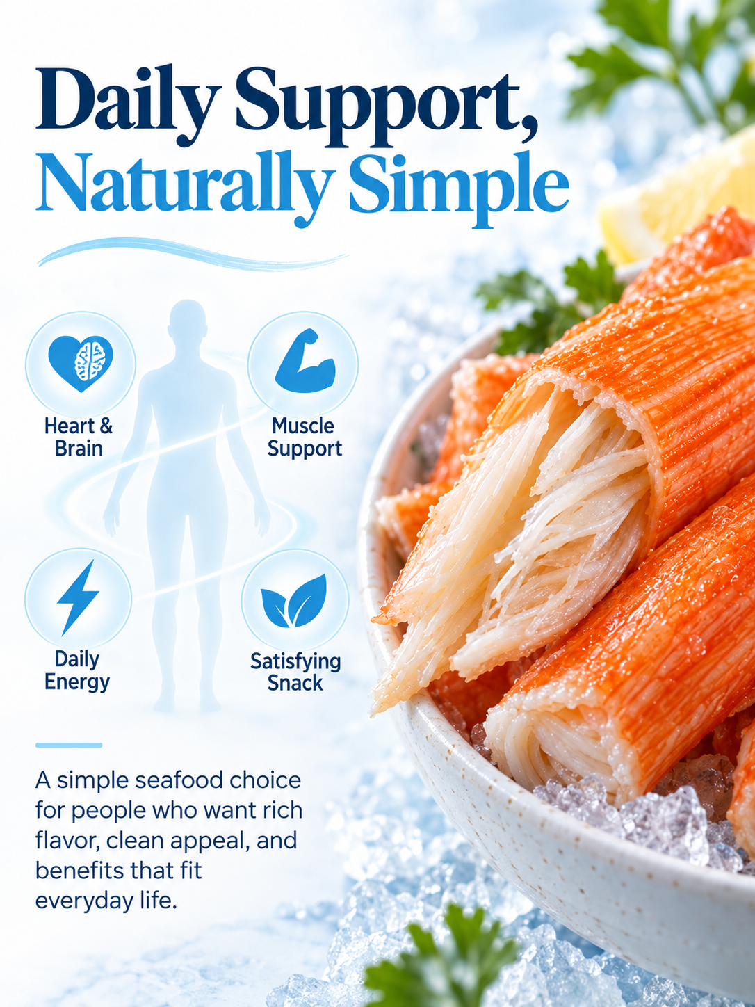 🦀 Premium Alaskan King Crab Leg Meat – 🌊 Wild-Caught, 💪 High Protein & ✨ Naturally Sweet