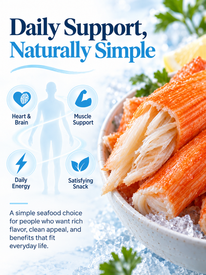 🦀 Premium Alaskan King Crab Leg Meat – 🌊 Wild-Caught, 💪 High Protein & ✨ Naturally Sweet