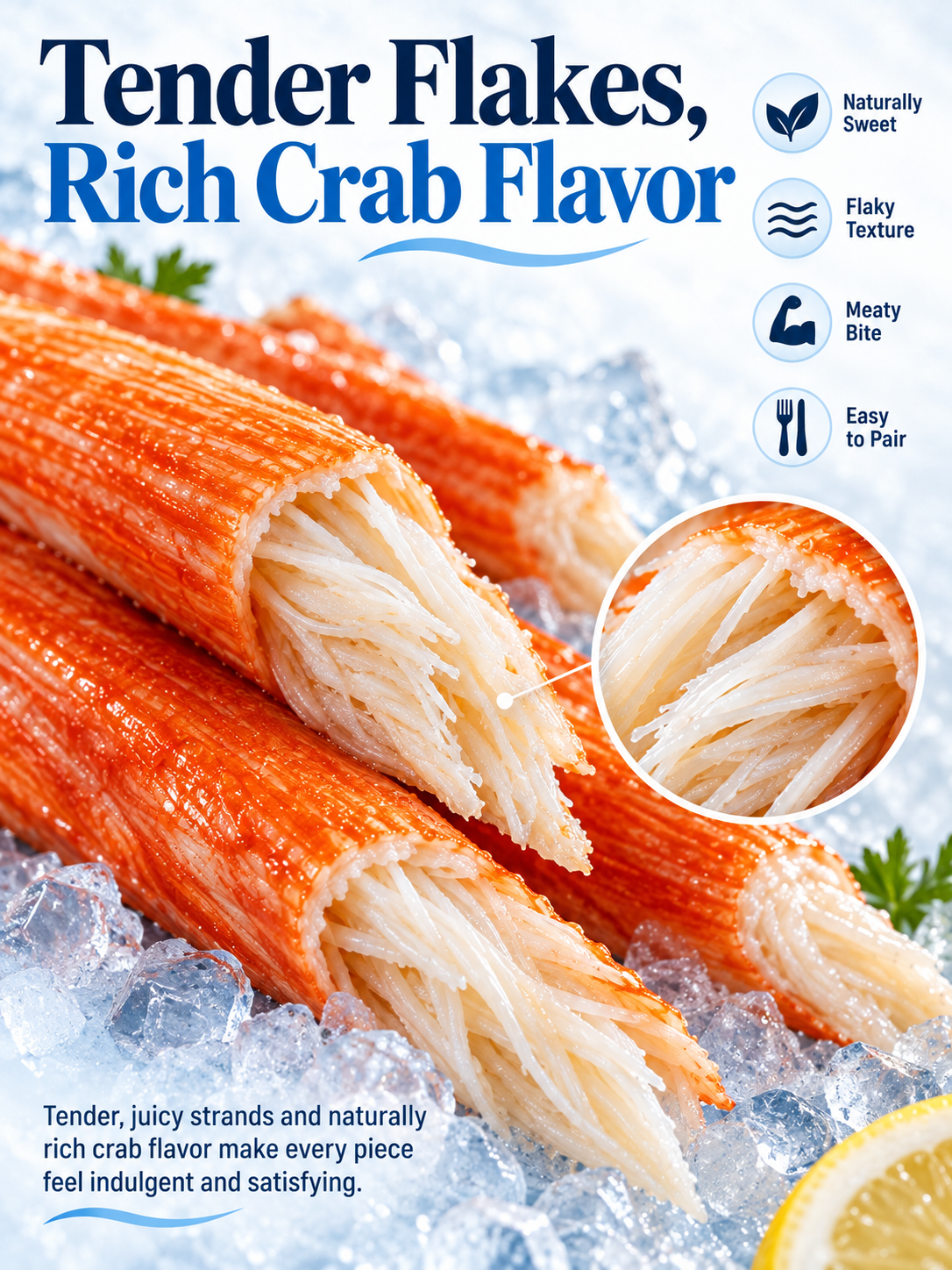 🦀 Premium Alaskan King Crab Leg Meat – 🌊 Wild-Caught, 💪 High Protein & ✨ Naturally Sweet
