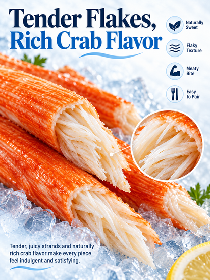 🦀 Premium Alaskan King Crab Leg Meat – 🌊 Wild-Caught, 💪 High Protein & ✨ Naturally Sweet