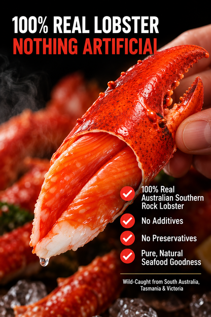 🇦🇺 Australian Southern Rock Lobster Bites  💪 High-Protein Muscle Fuel • ❤️ Deep-Sea Omega-3 for Heart, Brain & Joints • 🛡️ Zinc-Packed Immunity & Skin Repair • ✨ Vitamin E Antioxidant Glow