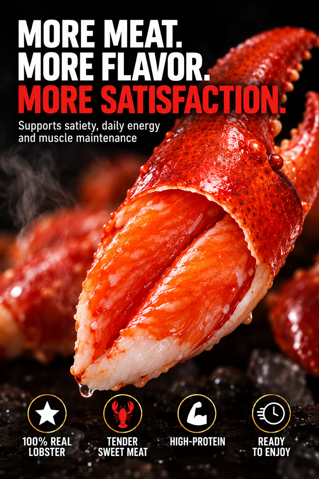 🇦🇺 Australian Southern Rock Lobster Bites  💪 High-Protein Muscle Fuel • ❤️ Deep-Sea Omega-3 for Heart, Brain & Joints • 🛡️ Zinc-Packed Immunity & Skin Repair • ✨ Vitamin E Antioxidant Glow