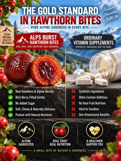 🏔️ Alps Burst Hawthorn Bites – ❤️ Supports Heart Health, 🌿 Healthy Digestion, ✨ Antioxidant Defense & ⚡ Daily Vitality