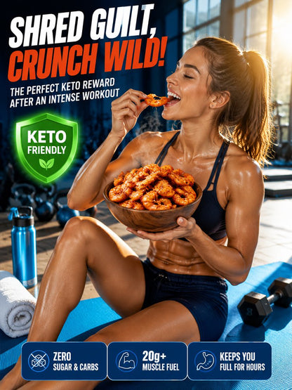 100% Wild-Caught Deep Sea Crispy Spicy Arctic Shrimp Whole Eat High Protein Guilt