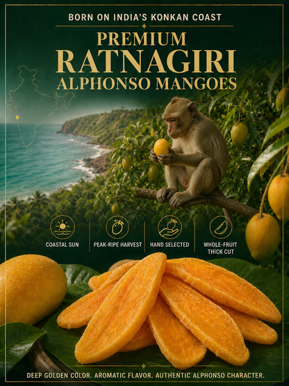 🥭Premium Ratnagiri Alphonso Dried Mango |🌿✨ Rich in Beta-Carotene, Polyphenols & Fibe
