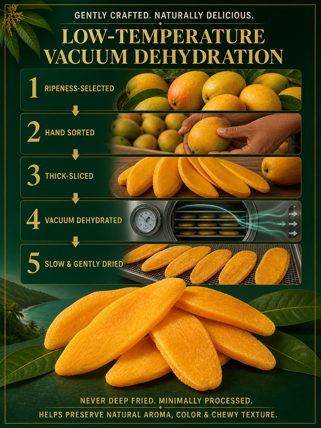 🥭Premium Ratnagiri Alphonso Dried Mango |🌿✨ Rich in Beta-Carotene, Polyphenols & Fibe