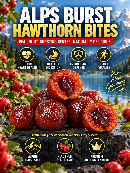 🏔️ Alps Burst Hawthorn Bites – ❤️ Supports Heart Health, 🌿 Healthy Digestion, ✨ Antioxidant Defense & ⚡ Daily Vitality