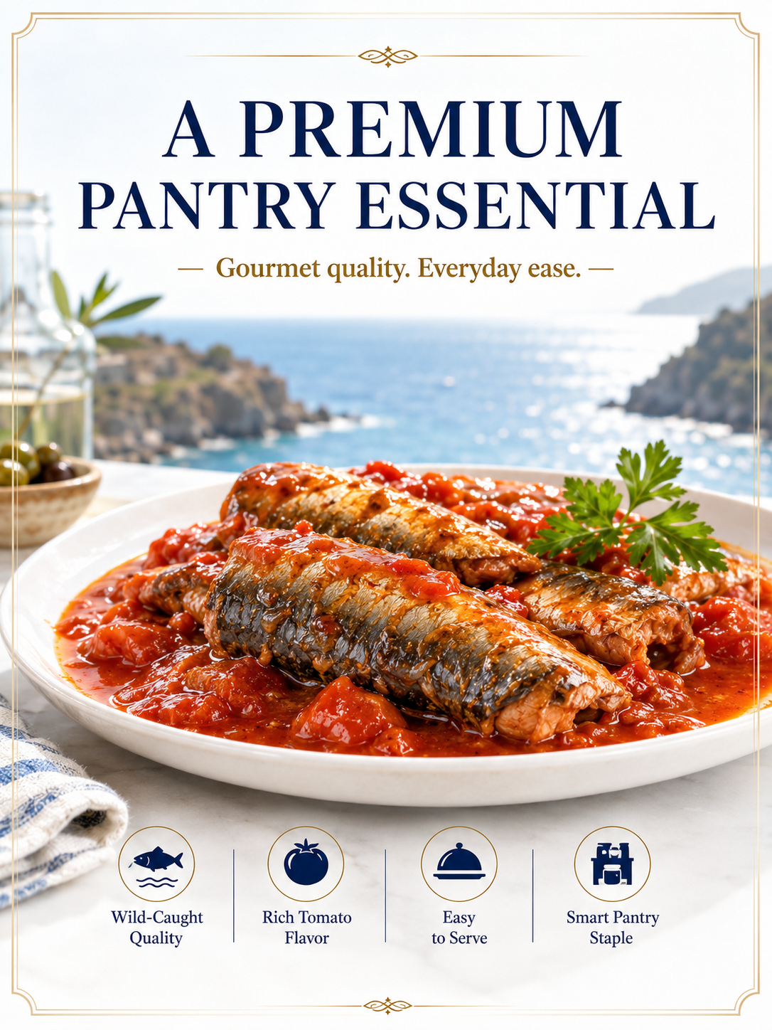 🌊 Premium Galician Rías Baixas Wild Sardines in Tomato Sauce 🐟 | High Protein 💪 | Omega-3 ❤️ | Vitamin B12 ⚡ | Selenium 🛡️