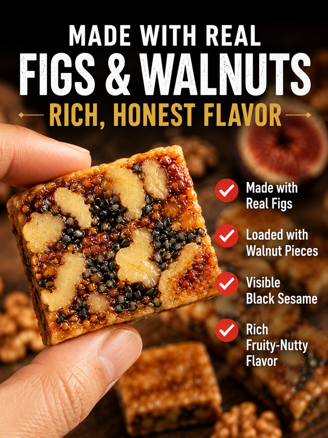 👑 Reserve Fig & Walnut Wellness Squares – Nutty, Fruity & Naturally Delicious