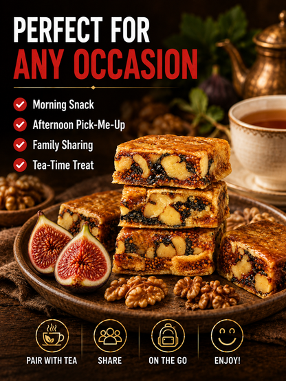 👑 Reserve Fig & Walnut Wellness Squares – Nutty, Fruity & Naturally Delicious