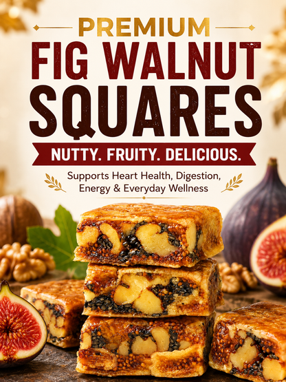 👑 Reserve Fig & Walnut Wellness Squares – Nutty, Fruity & Naturally Delicious
