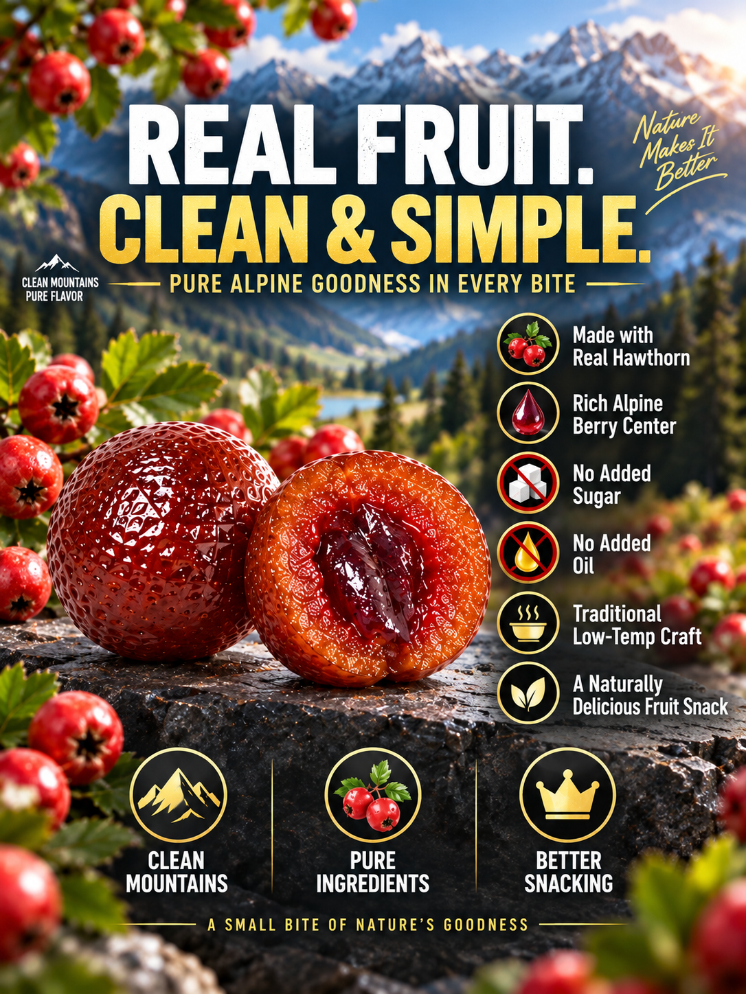 🏔️ Alps Burst Hawthorn Bites – ❤️ Supports Heart Health, 🌿 Healthy Digestion, ✨ Antioxidant Defense & ⚡ Daily Vitality