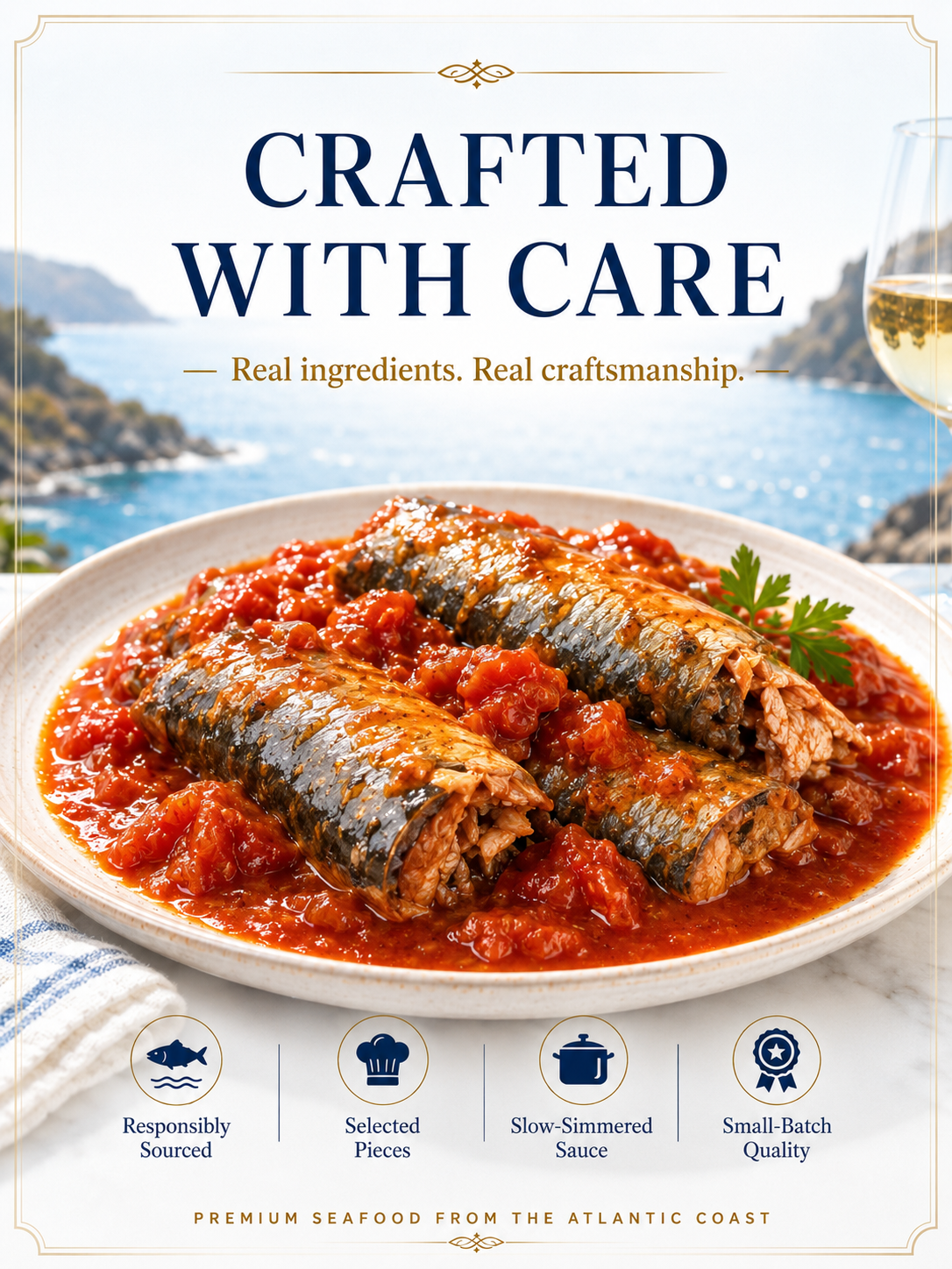 🌊 Premium Galician Rías Baixas Wild Sardines in Tomato Sauce 🐟 | High Protein 💪 | Omega-3 ❤️ | Vitamin B12 ⚡ | Selenium 🛡️