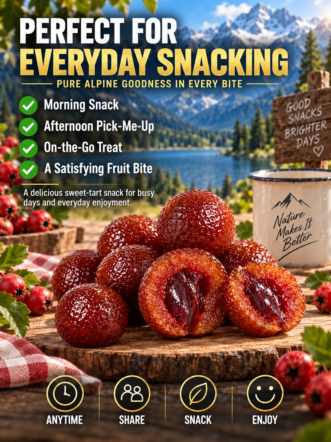 🏔️ Alps Burst Hawthorn Bites – ❤️ Supports Heart Health, 🌿 Healthy Digestion, ✨ Antioxidant Defense & ⚡ Daily Vitality